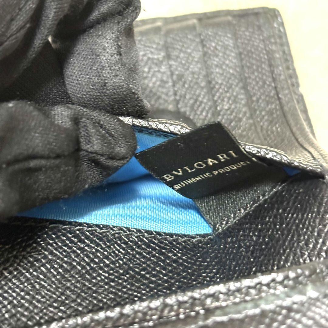 BVLGARI ブルガリブルガリ 二つ折り財布 コンパクト財布 ブラック