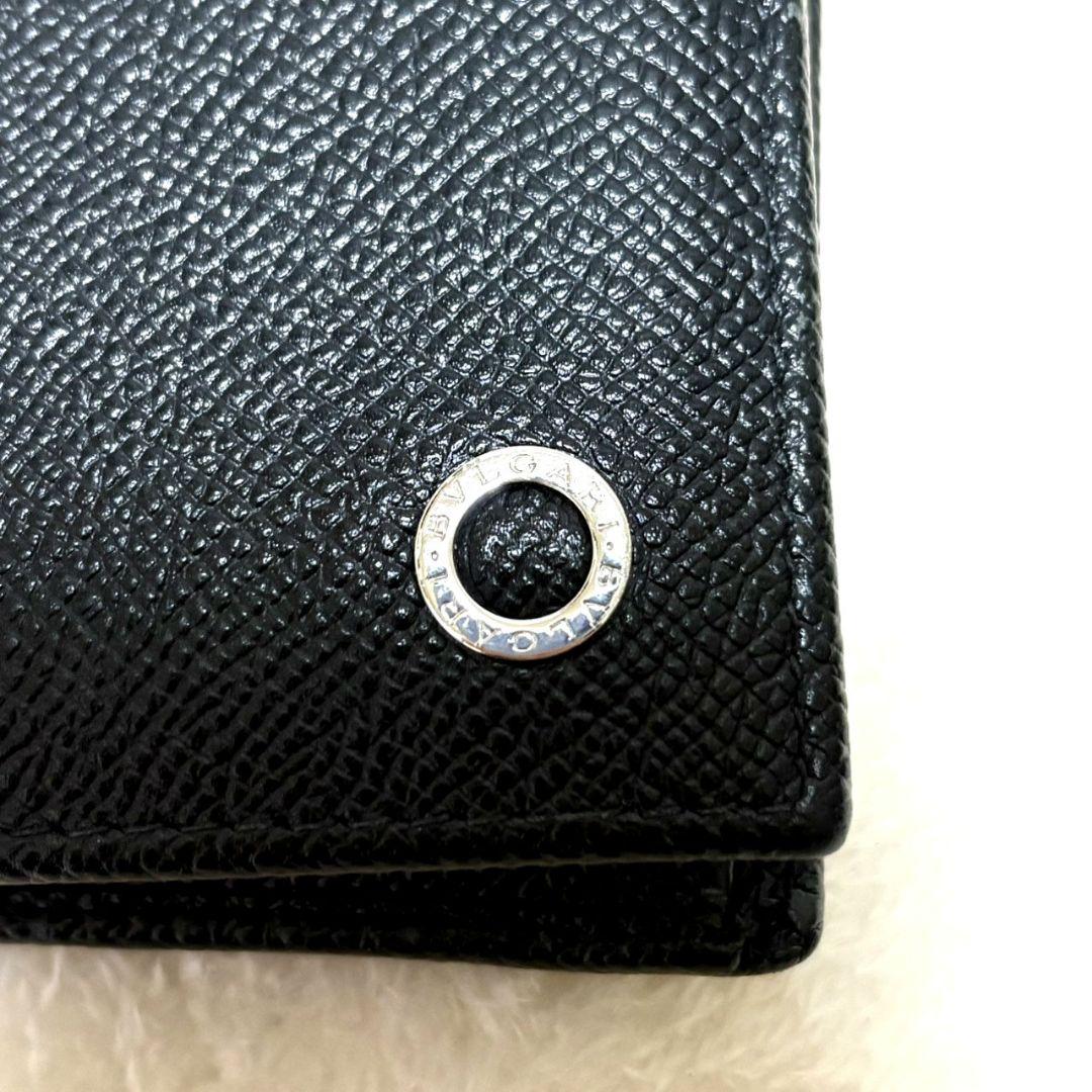 BVLGARI ブルガリブルガリ 二つ折り財布 コンパクト財布 ブラック