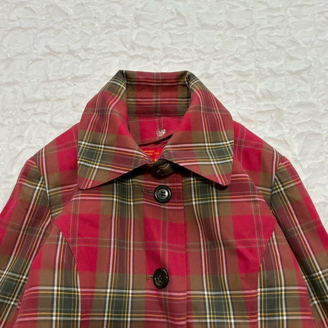 ヨークランド タータンチェック柄 ロングコート 9AR ライナー 2way