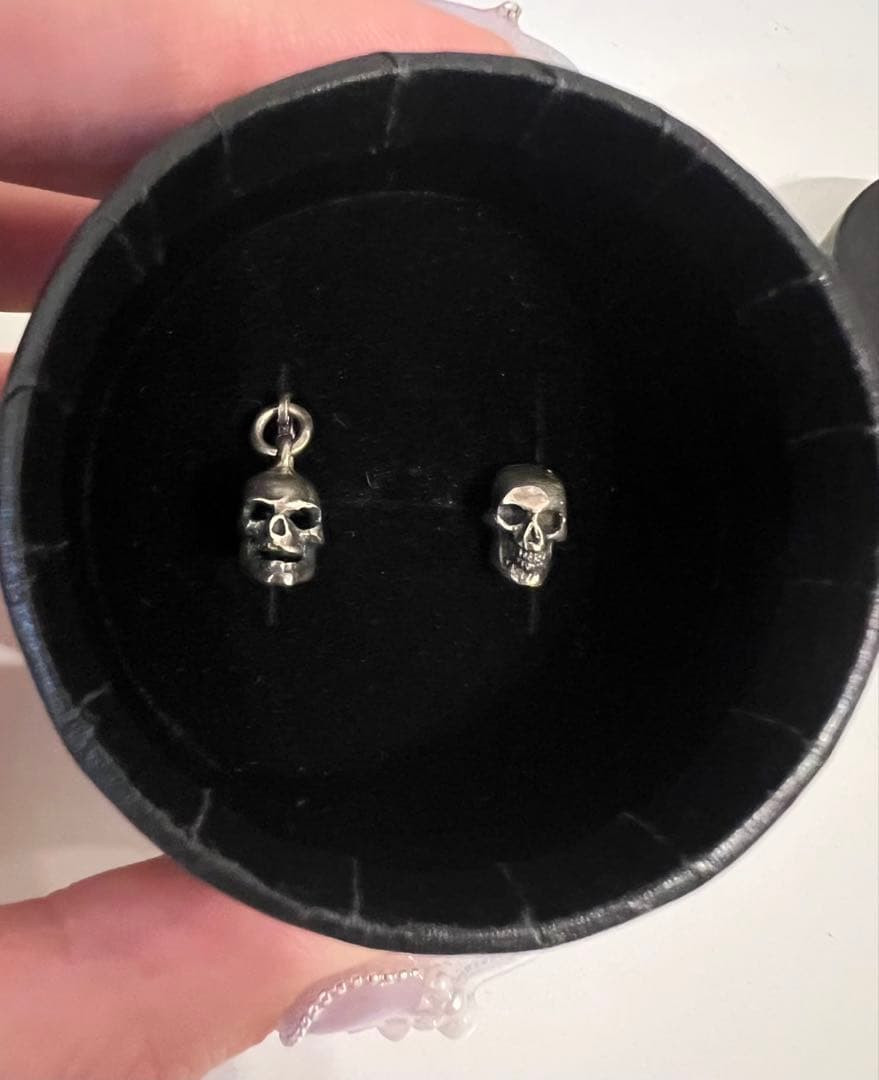 Crazy Pig Design スカルピアス(片耳用)2個