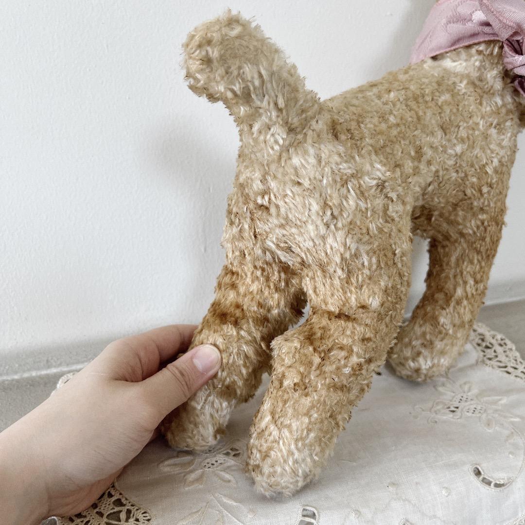 アンティーク　ぬいぐるみ　犬　テリア　人形　ヨーロッパ　ヴィンテージ