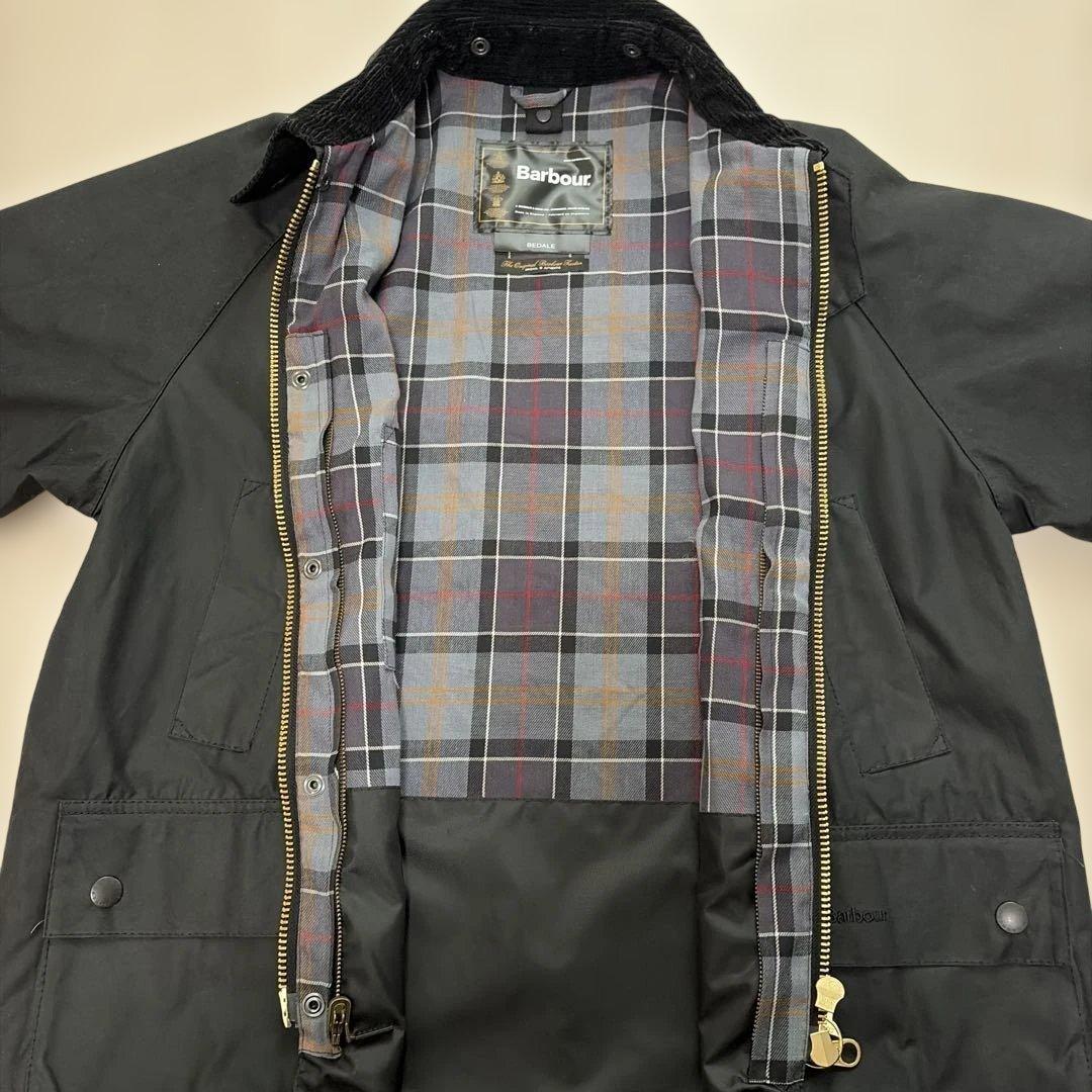Barbour BEDALE ワックス コットン ブルゾン 42 ブラック