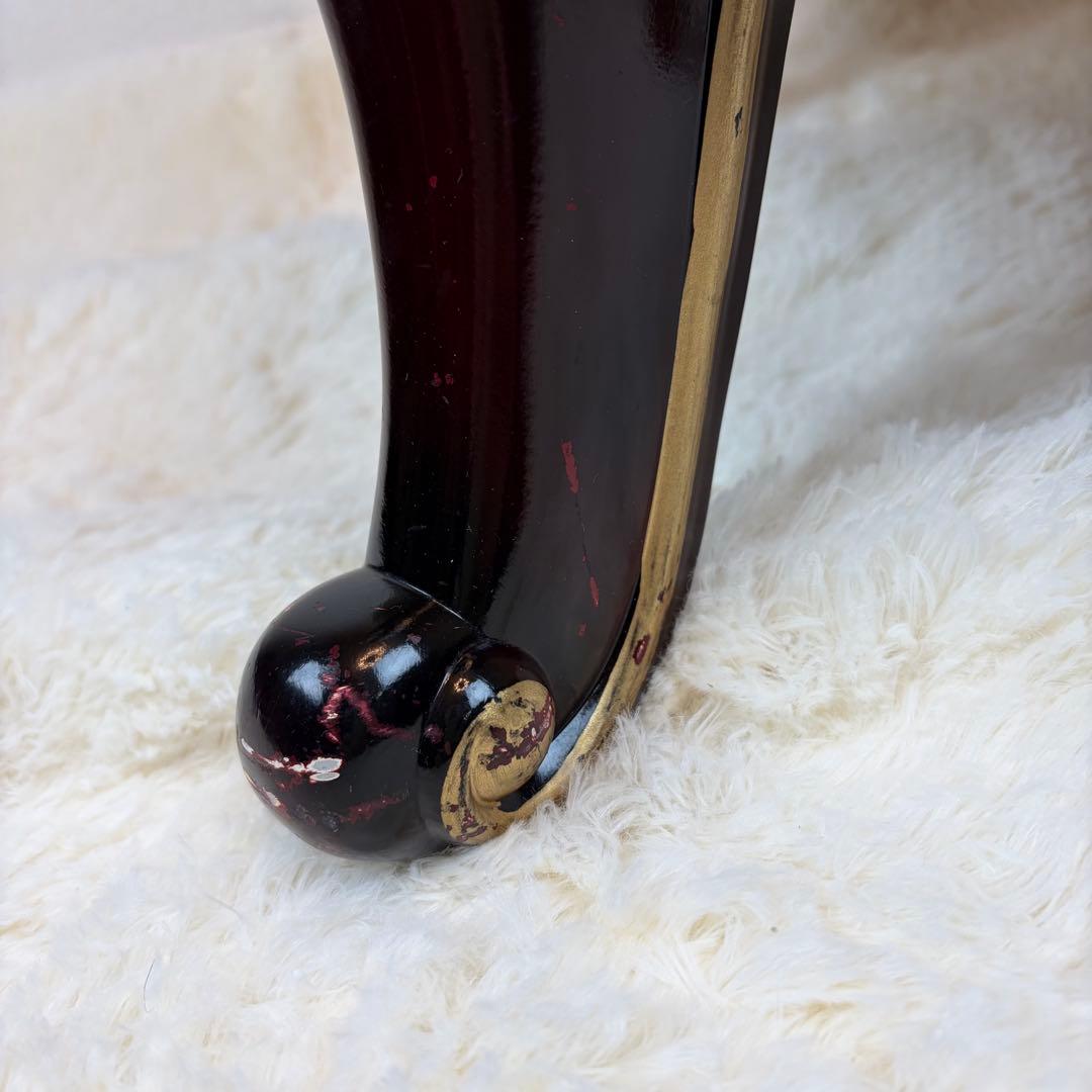 送料無料 アンティーク調チェア フットスツール 椅子 オットマン 猫脚 猫足