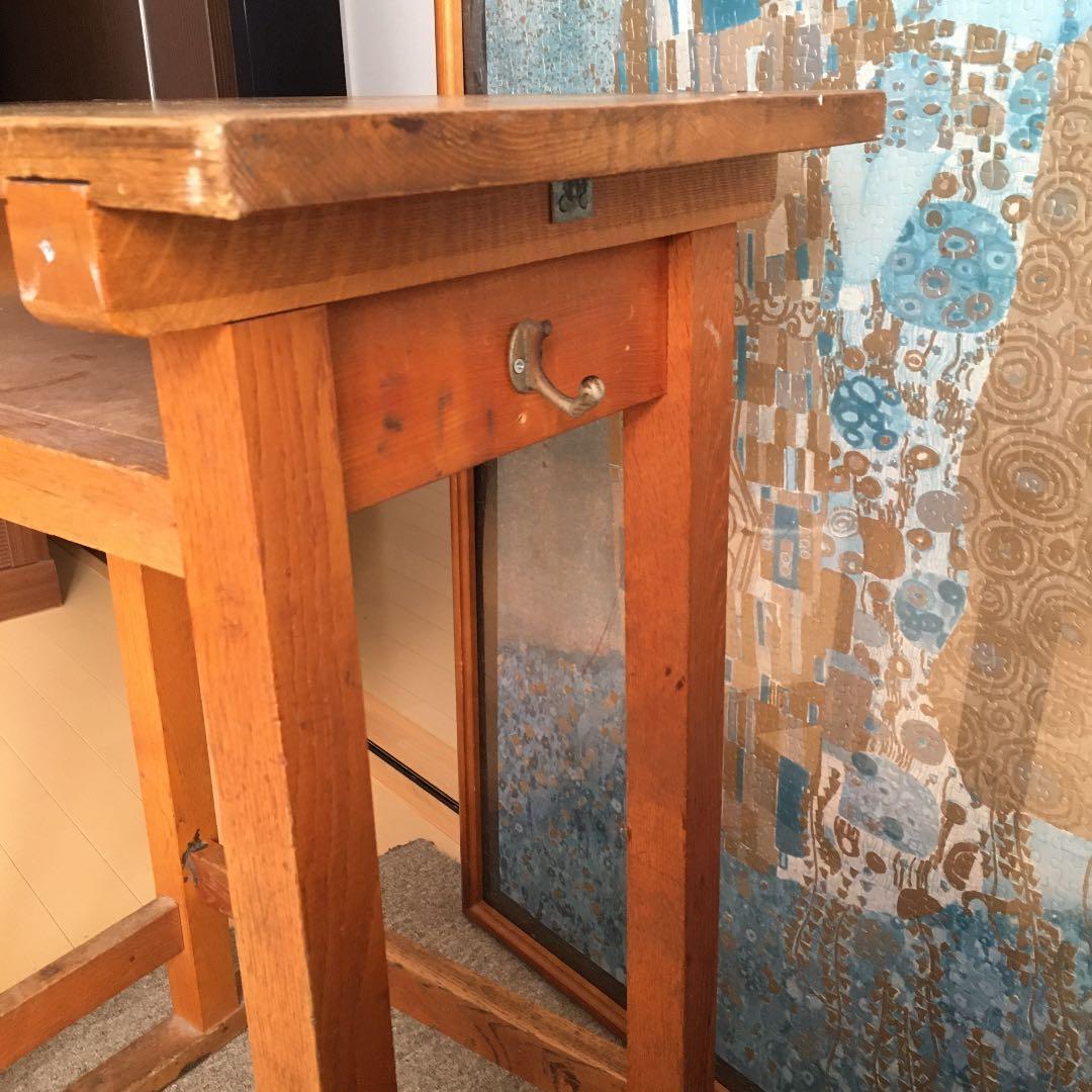 昭和の学校机　アンティーク　古道具