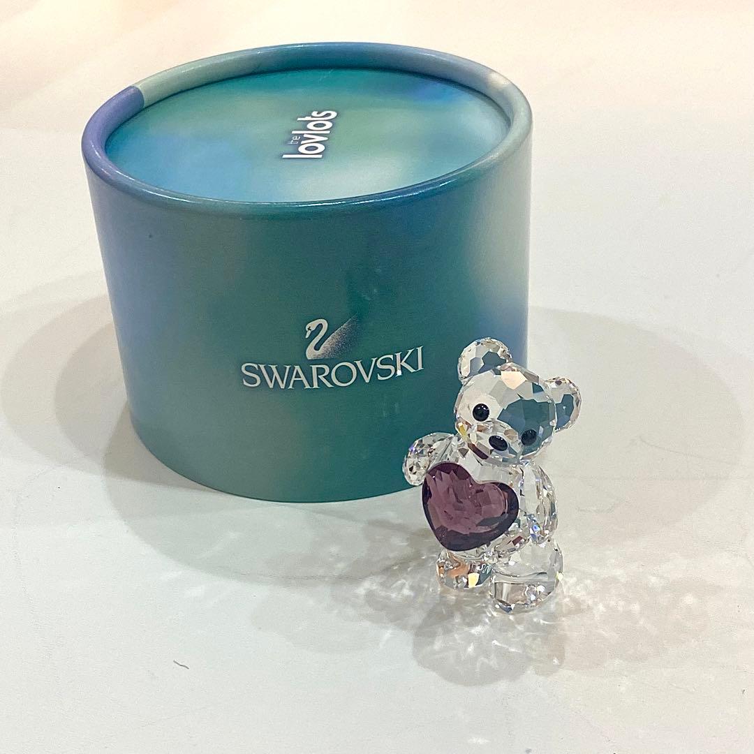 美品sh1178Swarovski スワロフスキークリスタルベア 置物