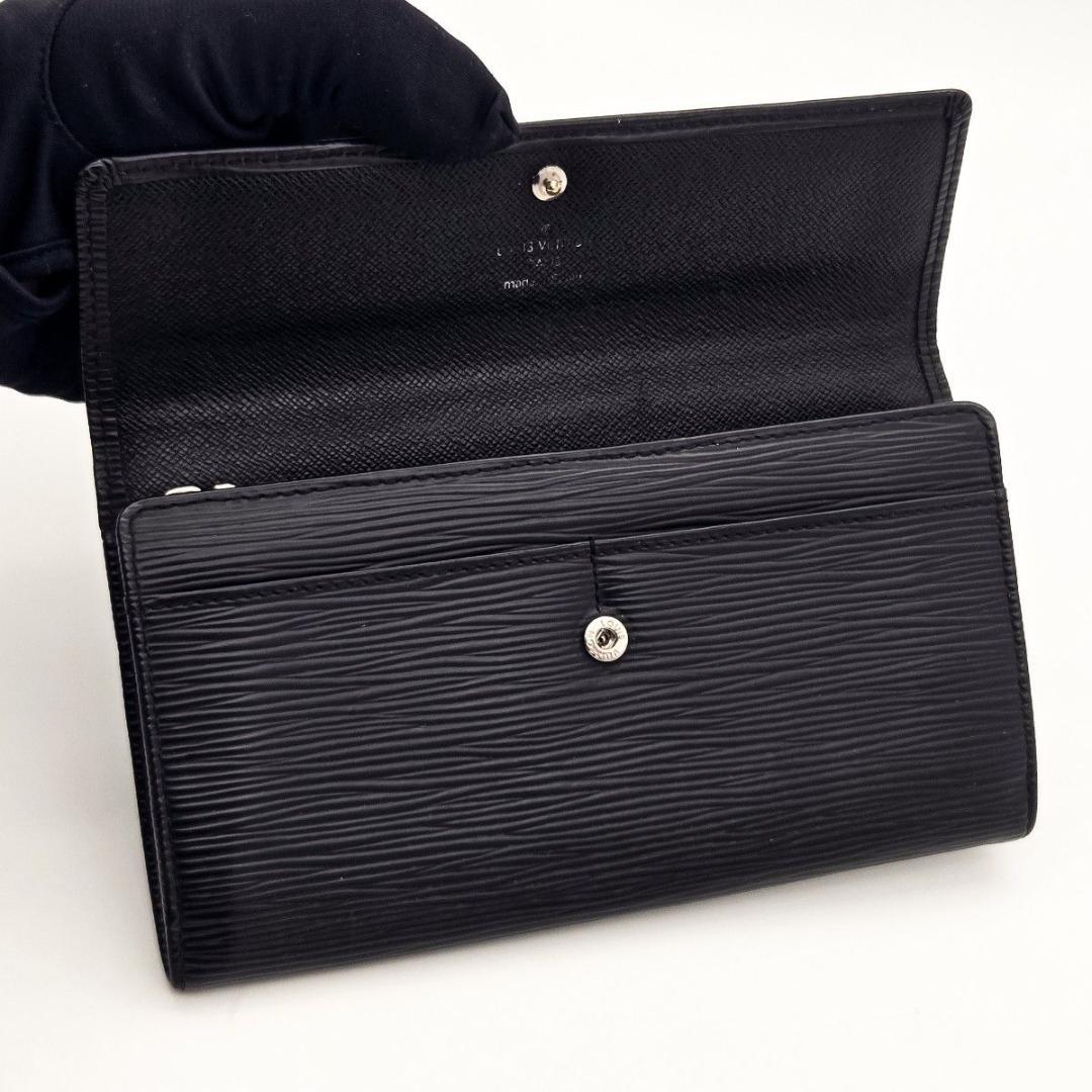 ルイヴィトン 長財布 エピ ポルトフォイユ サラ 6枚 A693 ブラック