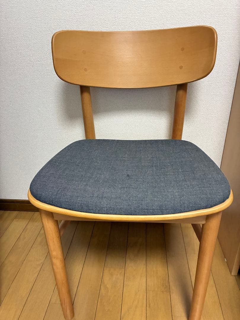 無印良品　ラウンドチェア 布座 ブナ材