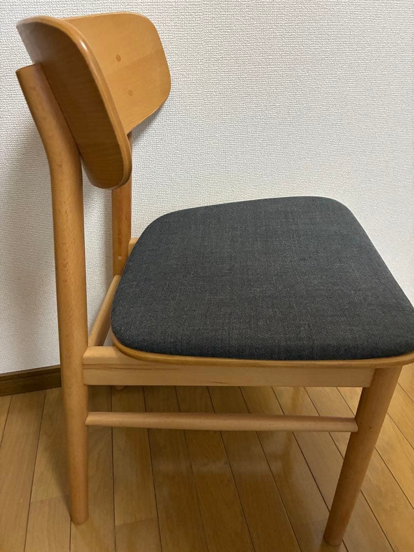 無印良品　ラウンドチェア 布座 ブナ材
