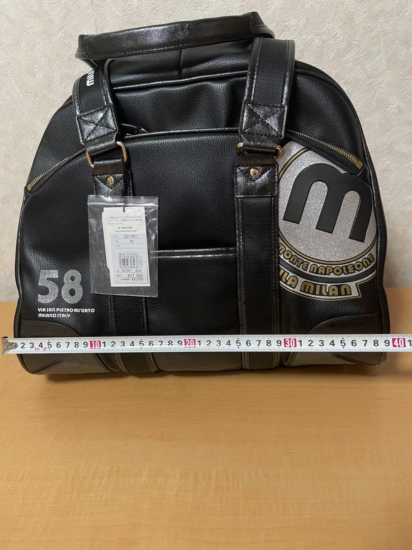 ミラミラン 黒 2WAY ボストンバッグ新品未使用　定価27500円