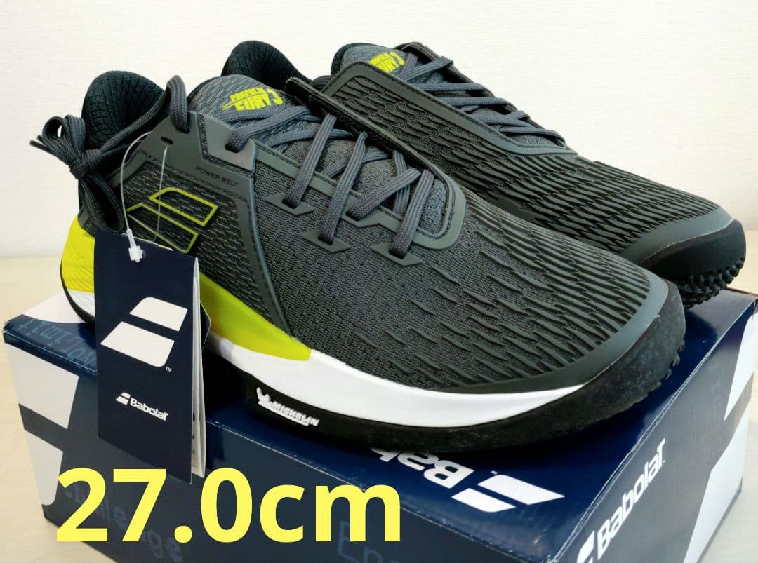 値下げ！27.0 バボラ テニスシューズ プロパルスフューリー3 オムニクレー用
