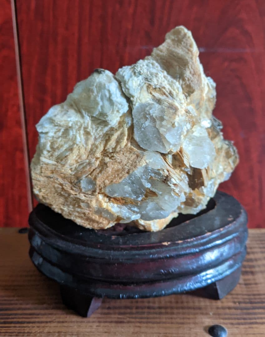 天然 水晶 原石 銀雲 母 曹長 石 付