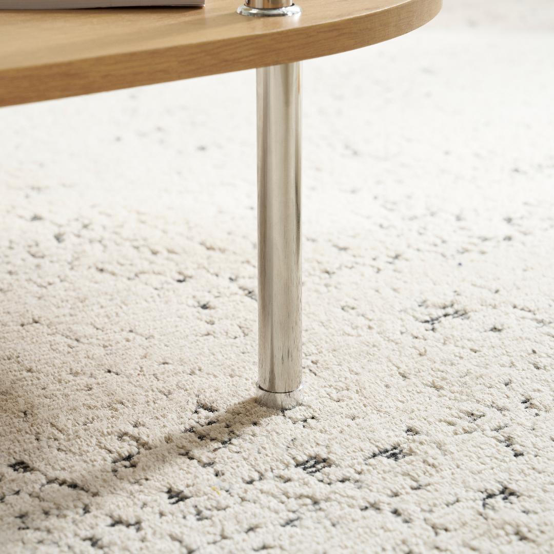 センターテーブル ローテーブル 組立て簡単 二段収納 強化ガラス 収納付