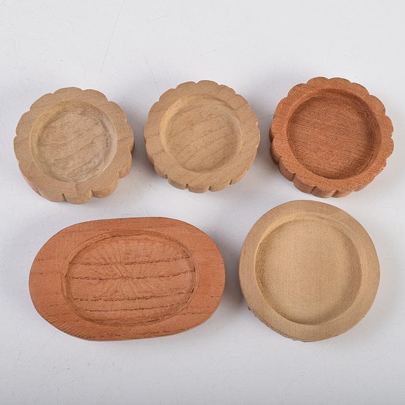 茶道具　木彫　菊刻　龍刻など　香合　5点まとめて　V　R9234