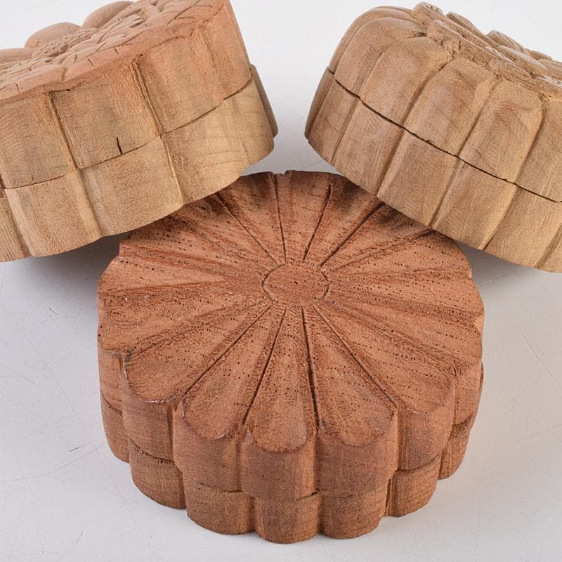 茶道具　木彫　菊刻　龍刻など　香合　5点まとめて　V　R9234