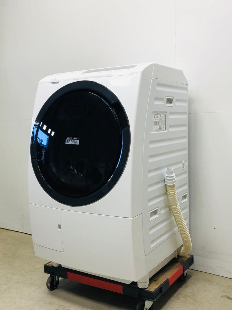 20年製 美品 日立 風アイロン ドラム式洗濯乾燥機BD-SG100FL