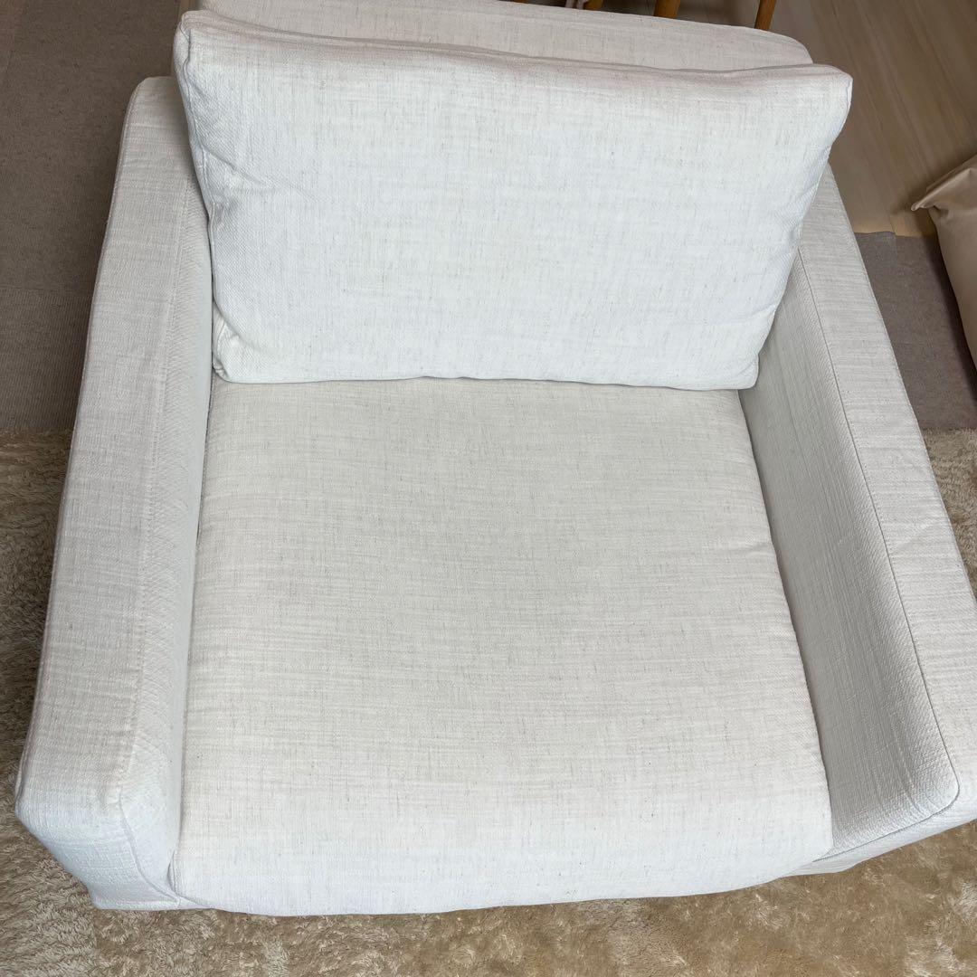 Re:CENO 1人掛けソファ　フォークモダン「アイボリー」