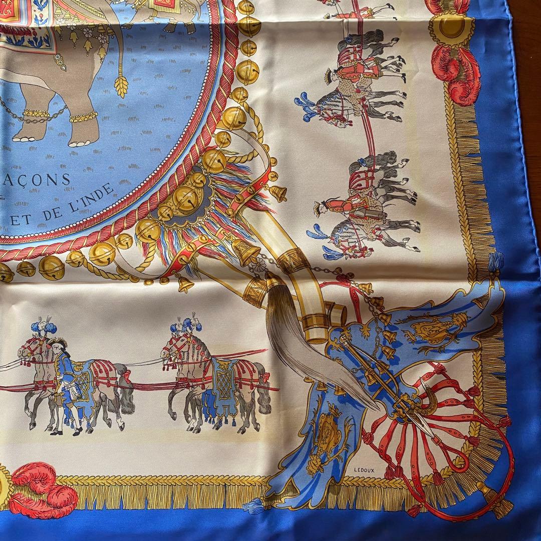 エルメス　カレ90 フランスとインドの馬飾り