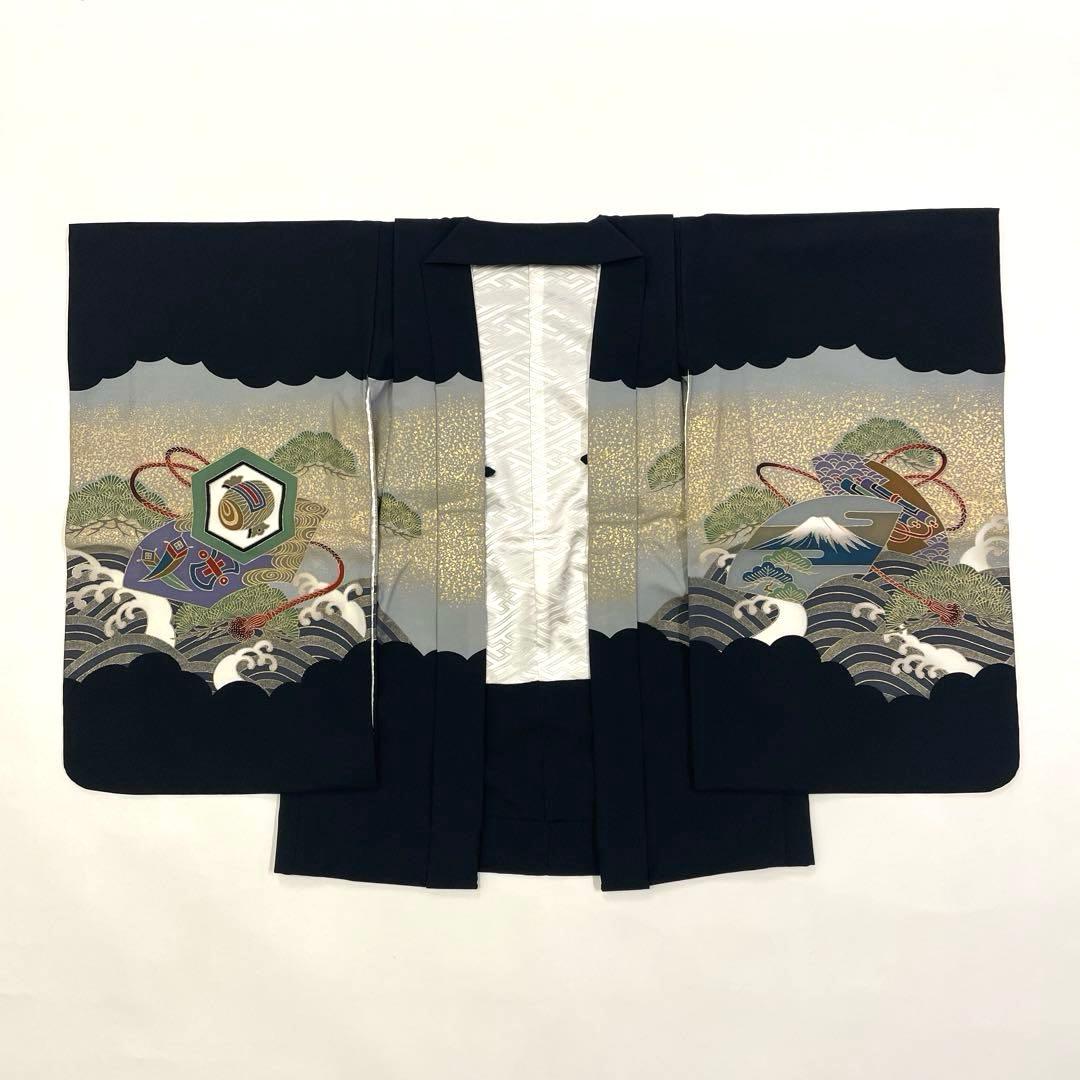 七五三 羽織セット 男の子 羽織 着物 長襦袢 半衿付き 5歳 No.144