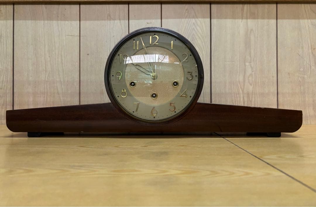 愛知時計 ウエストミンスター 日の出型置時計 ゼンマイ式 振り子時計 昭和レトロ