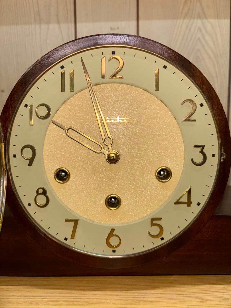 愛知時計 ウエストミンスター 日の出型置時計 ゼンマイ式 振り子時計 昭和レトロ