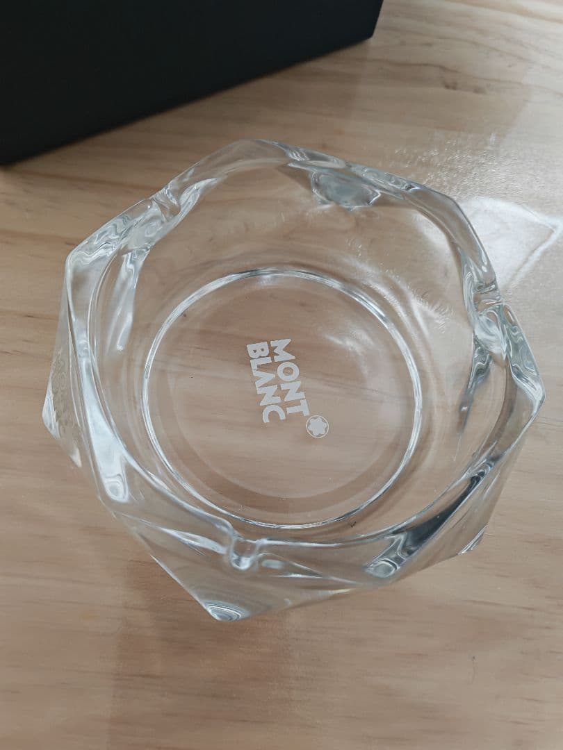 MONT BLANC 八角形ガラス灰皿 未使用