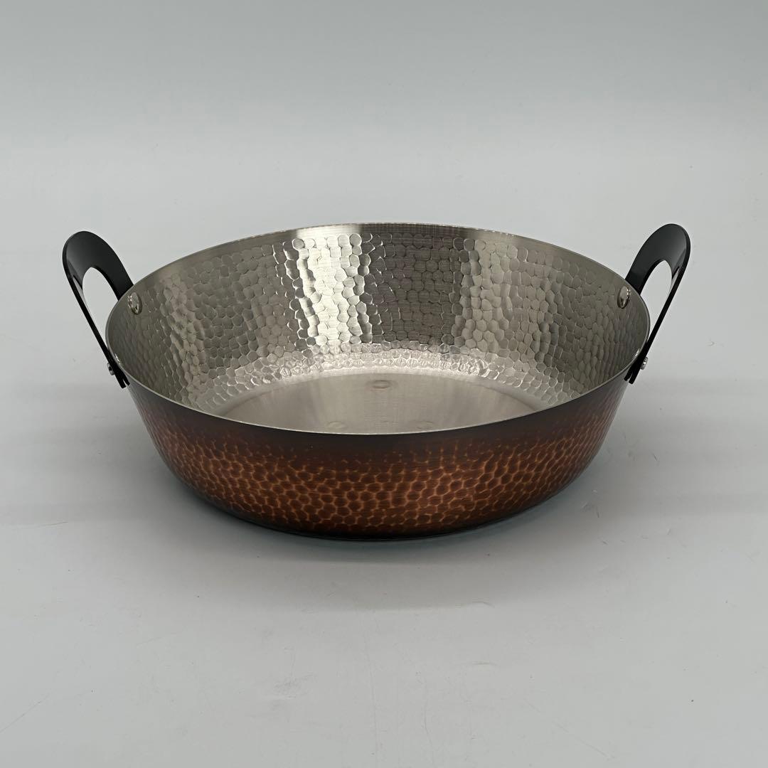 新品未使用 純銅 IH対応 天ぷら鍋 21cm 卓上 揚げ物鍋 FS-104IH