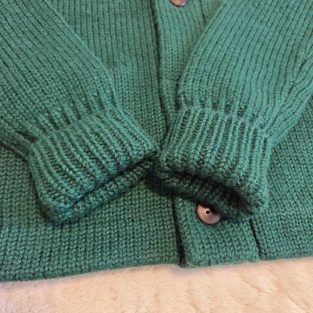 極美品　RRL　ショールカーディガン　グリーン　ラムウール　ウール　XS