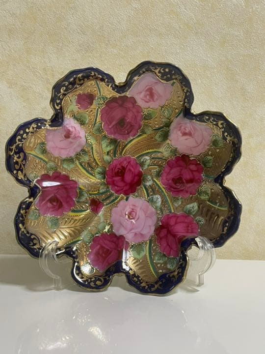 オールドノリタケ　菓子鉢　金瀬戸マーク