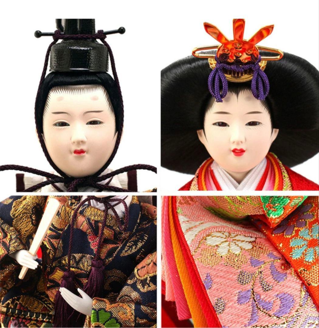 久月　よろこび雛　雛人形　お雛様　おひな様　ガラスケース　間口48cm