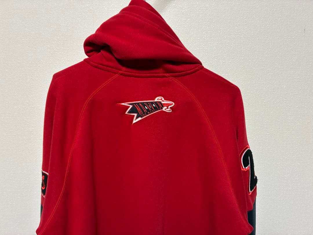 美品JORDANジョーダン メンズWBマービンバーシティ ボタンアップパーカーL