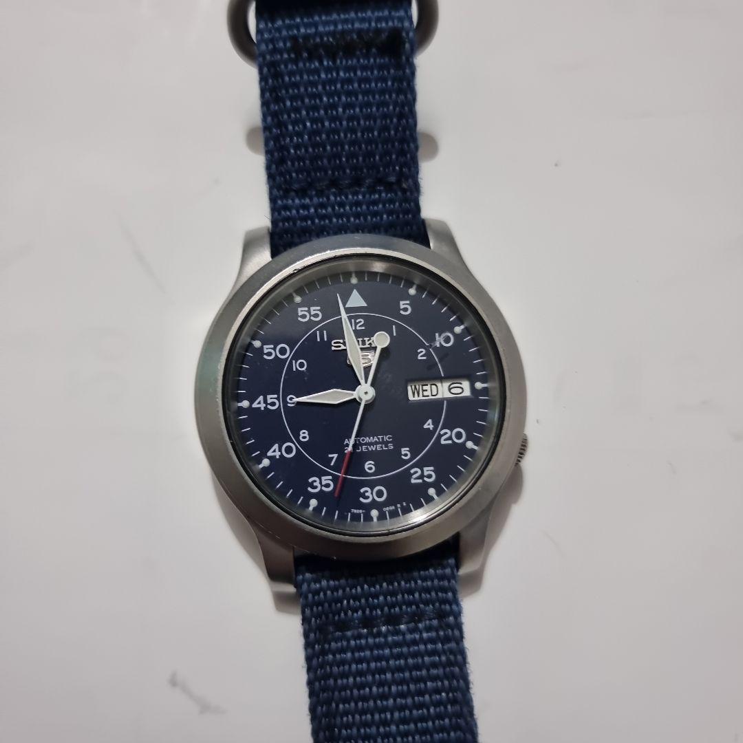 セイコー 自動巻き時計 ネイビー