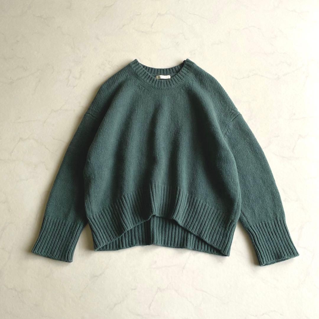 GALERIE VIE ファインウール クルーネックプルオーバー ニット 日本製