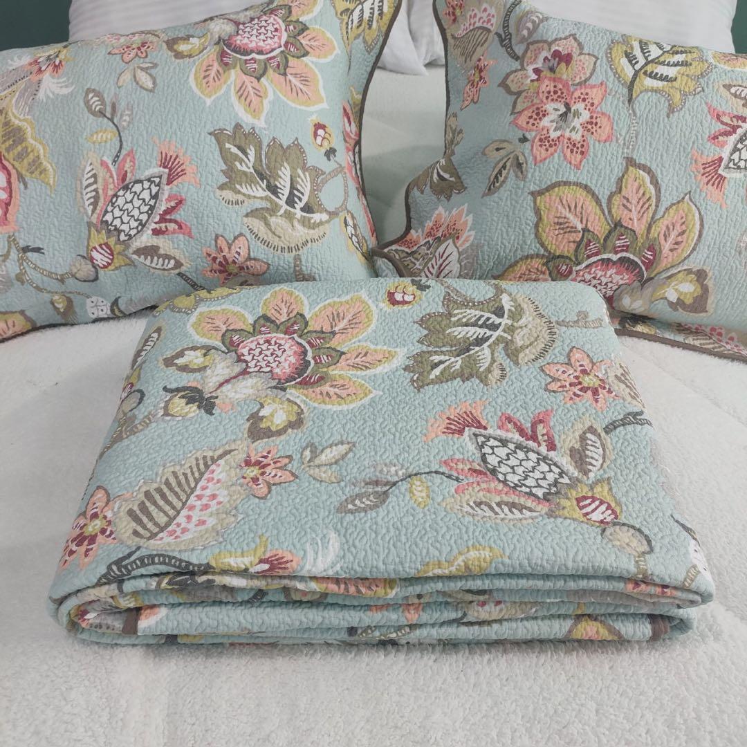 キルトベッドカバー3点セット綿マルチカバー キルティング 612