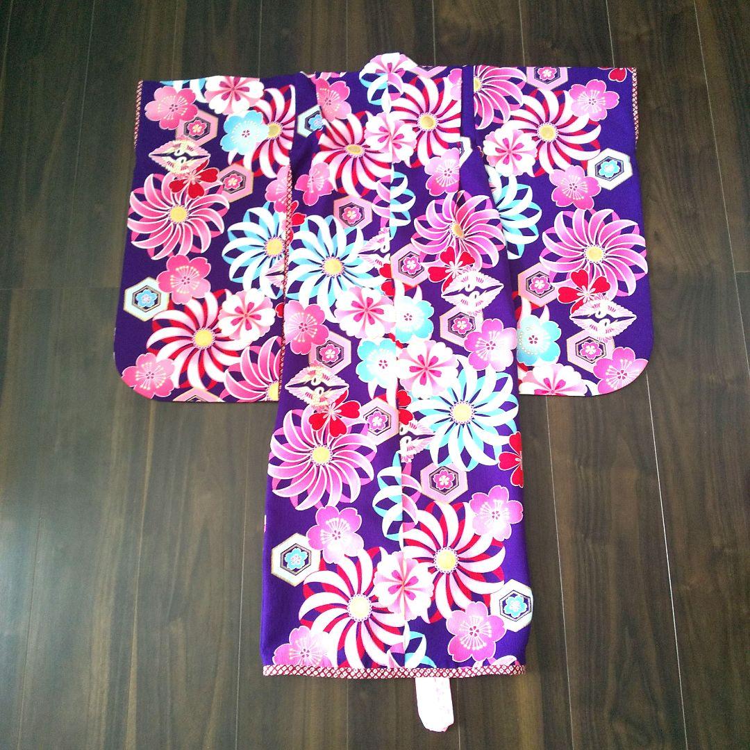 七五三 3歳 女の子 フルセット 被布 紫色 おしゃれ 今どき セット 753