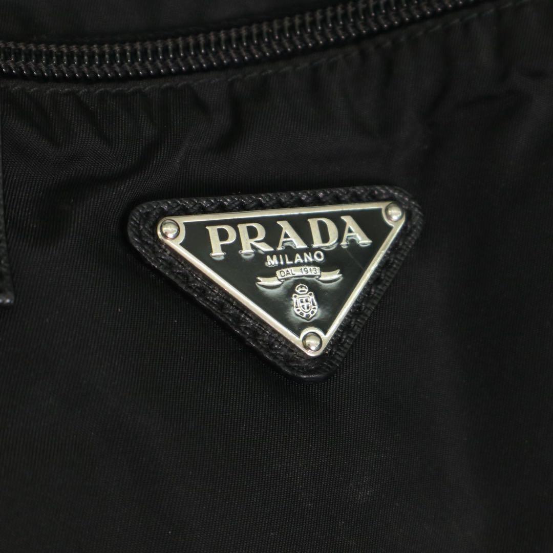 【大容量】PRADA プラダ ボストンバッグ 旅行カバン 三角プレートロゴ　黒