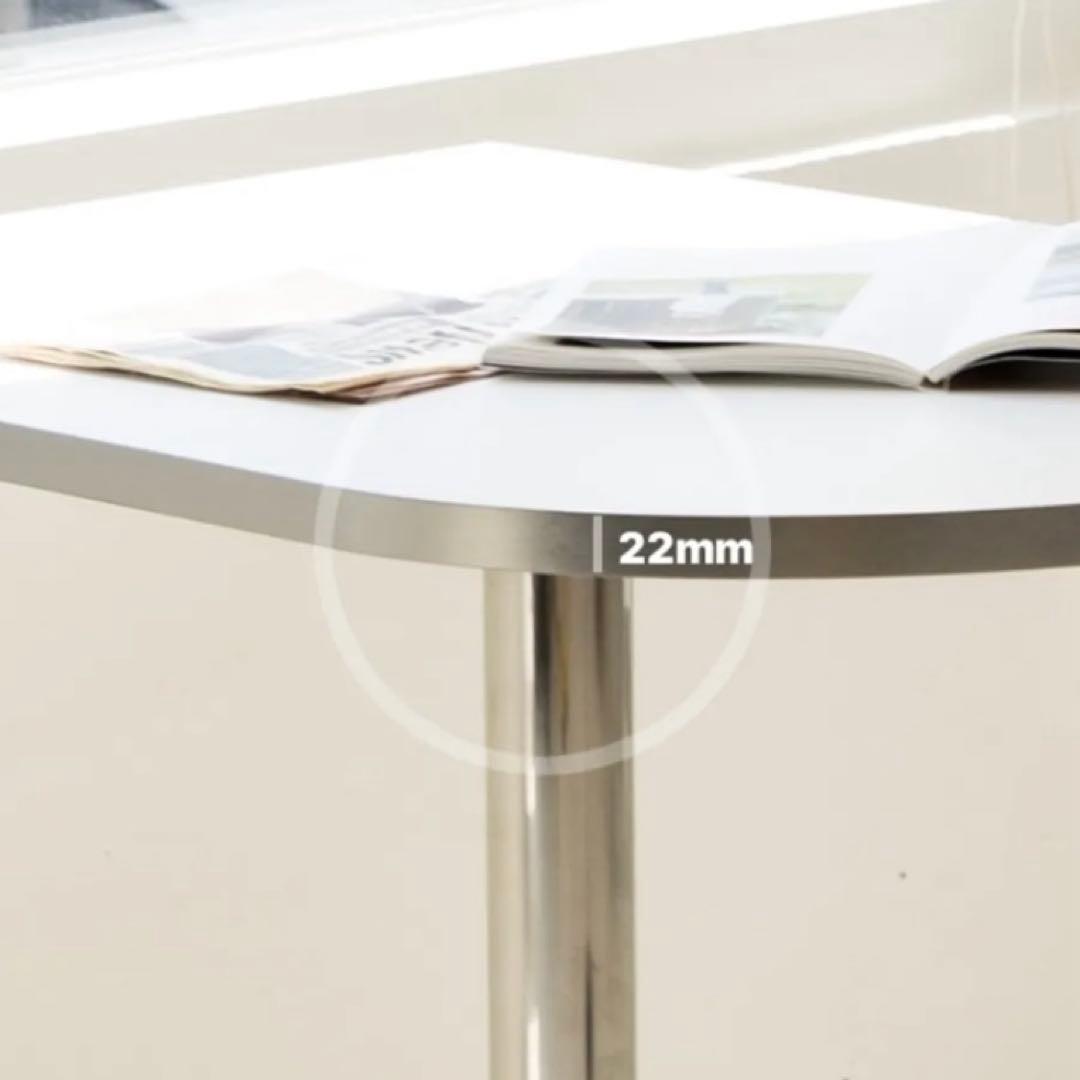 【韓国家具】 半楕円 ダイニングテーブル ホワイト