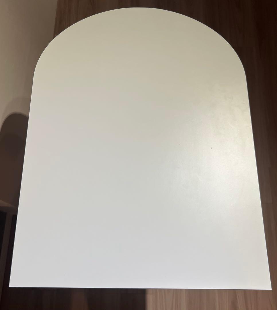 【韓国家具】 半楕円 ダイニングテーブル ホワイト