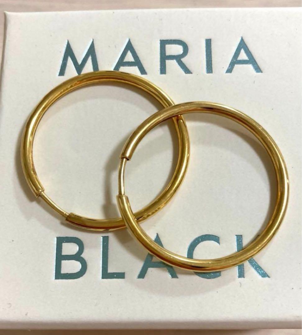 マリアブラック　フープピアス　25
