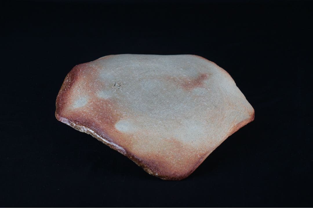 皆川隆 作 信楽 波面 皿 共箱 栞付 保証品 / 大皿 懐石料理道具