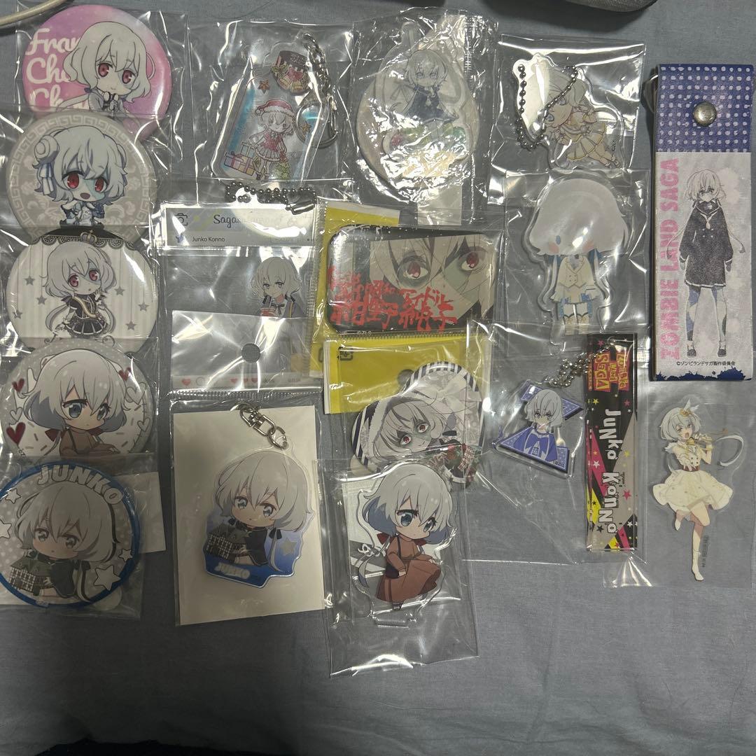 ゾンビランドサガ　紺野純子　缶バッジ　アクリルキーホルダー　セット