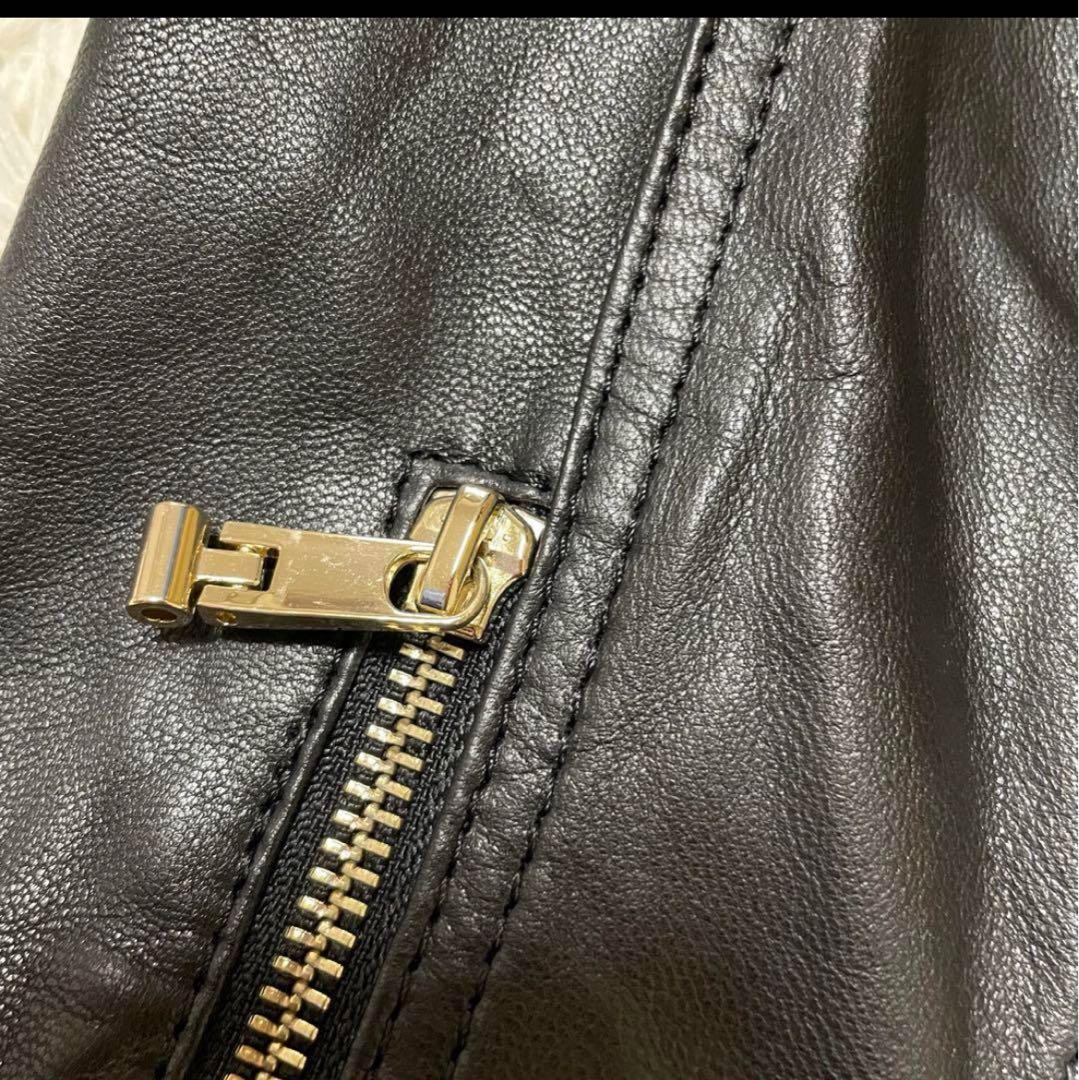 ヴェロモーダ　【L】希少品　新品　ヤギ革レザージャケット 革ジャン　黒　男女