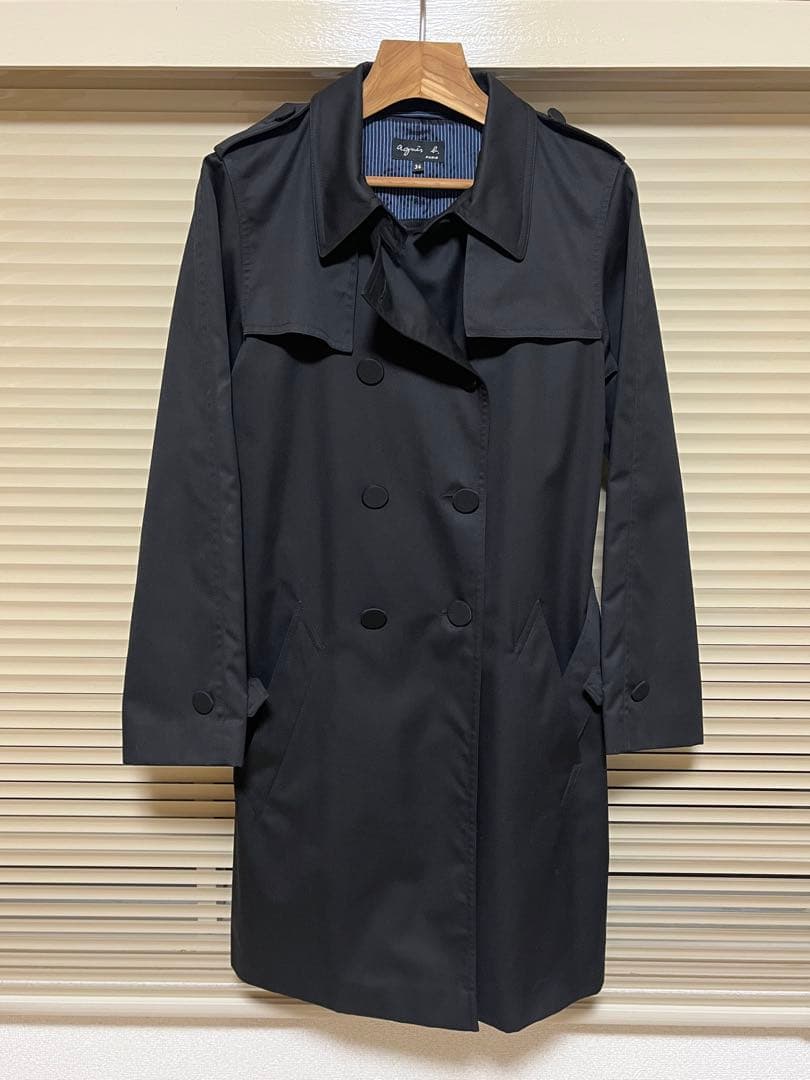 アニエス・ベー　ブラック トレンチコート