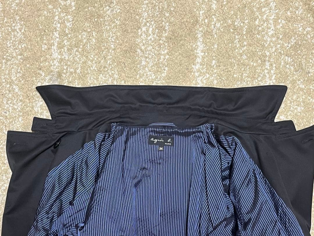 アニエス・ベー　ブラック トレンチコート