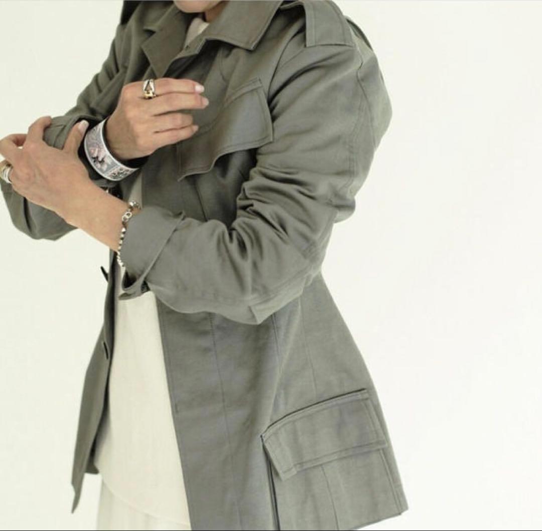 短期出品‼️マディソンブルーバギーサテン ミリタリージャケット 00サイズS