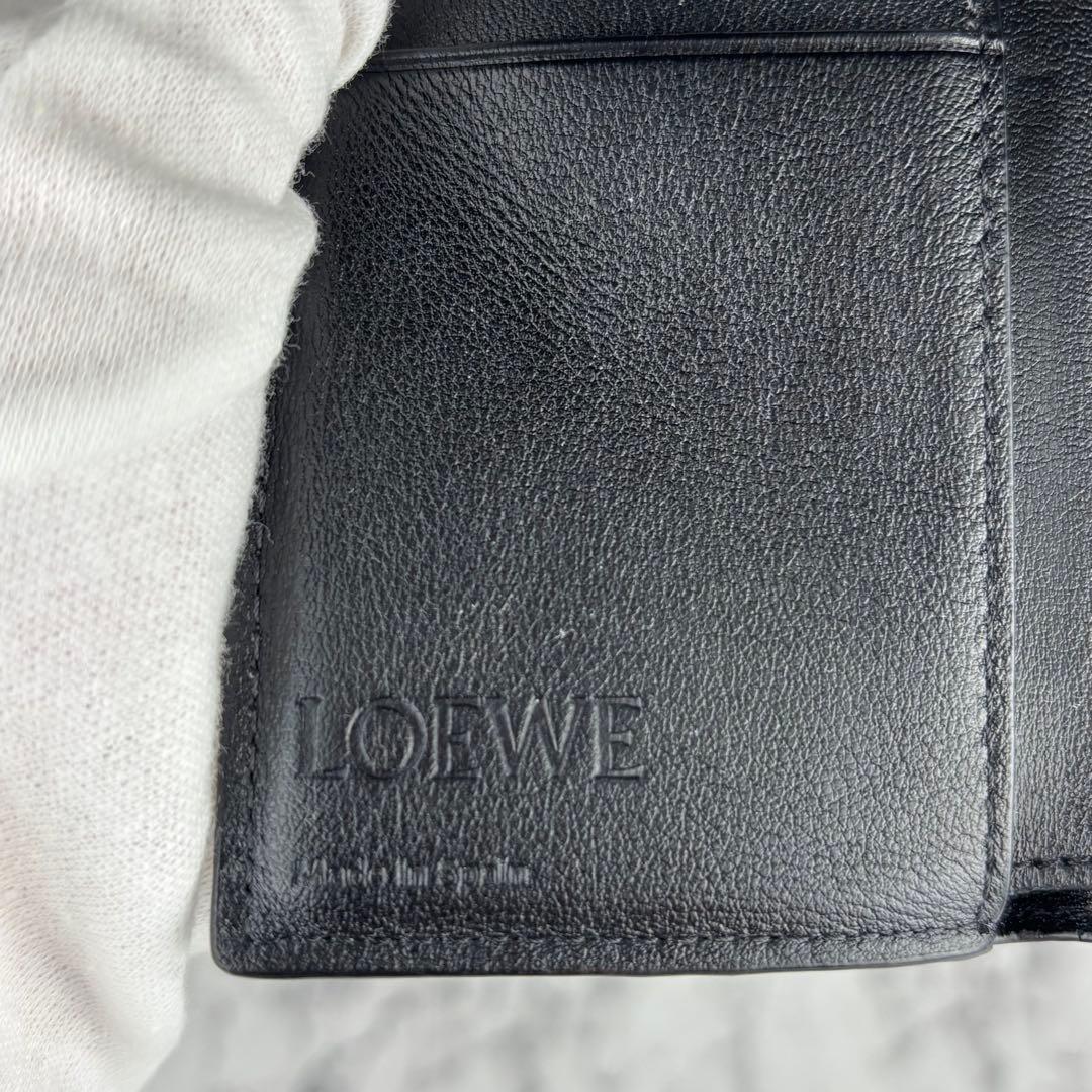 100 LOEWE トライフォールドウォレット　三つ折り財布　アナグラム