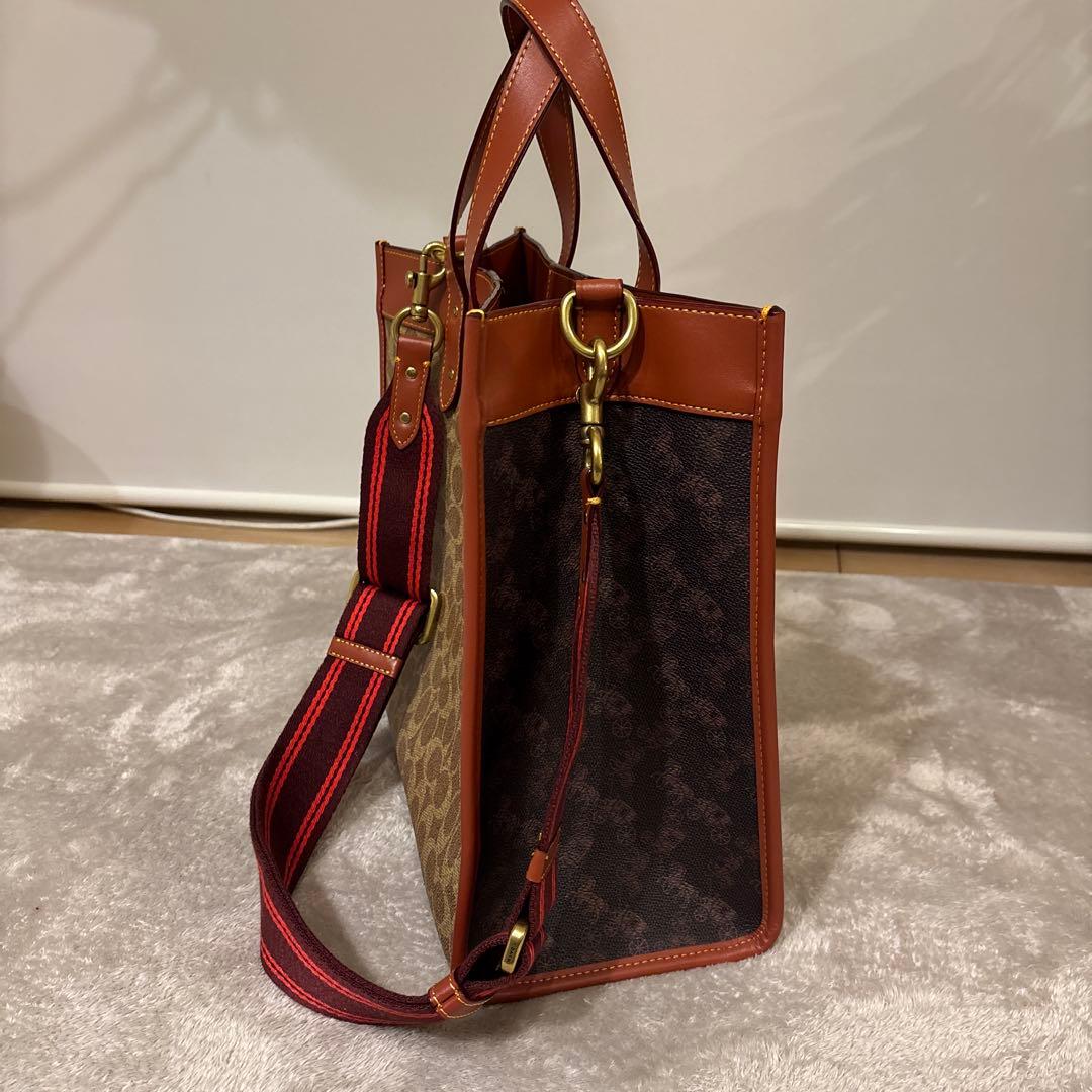 【美品】COACH フィールドトート ブラウン コーチ レザー
