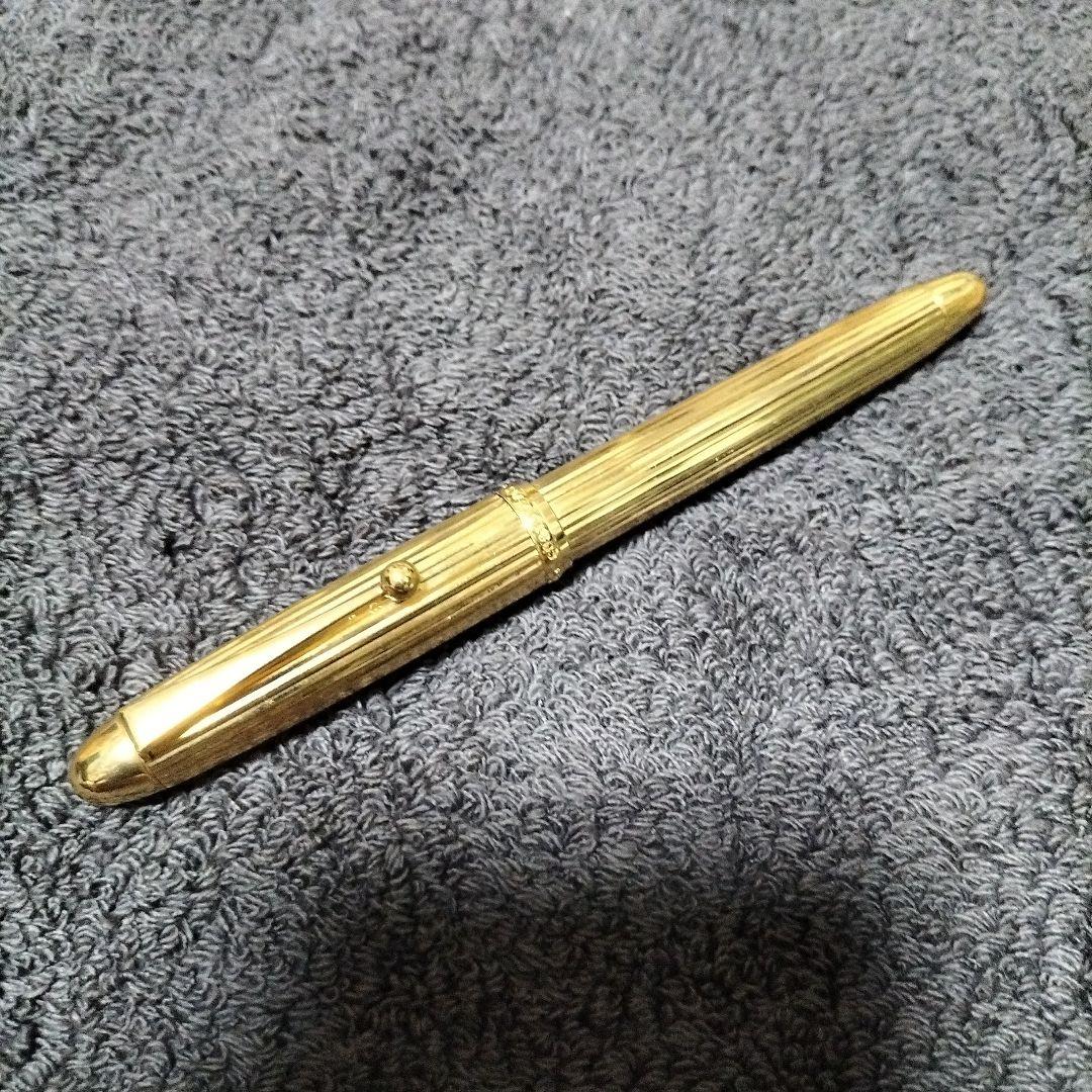 18Ｋ PILOT ゴールド ストライプ万年筆