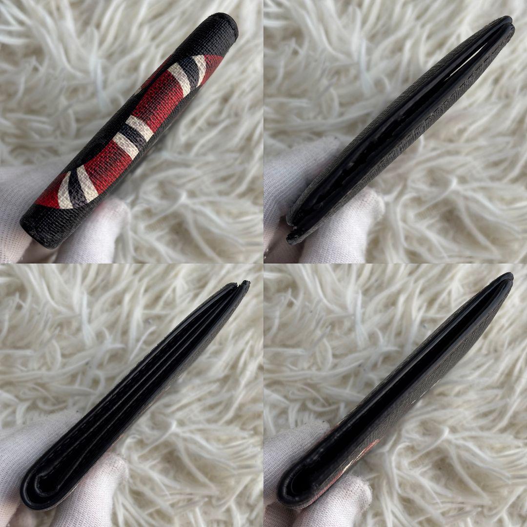 【超人気 美品】グッチ　折財布　札入れ　カードケース　スネーク　GGスプリーム