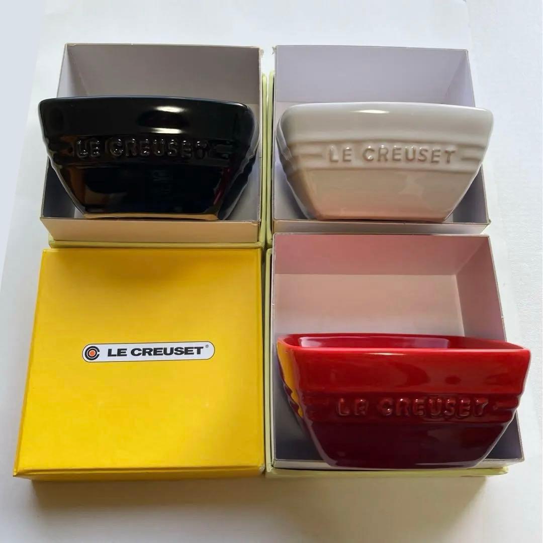 新品 ルクルーゼ 小鉢 コバチボウル スクエア 角型 3個セット 皿 食器