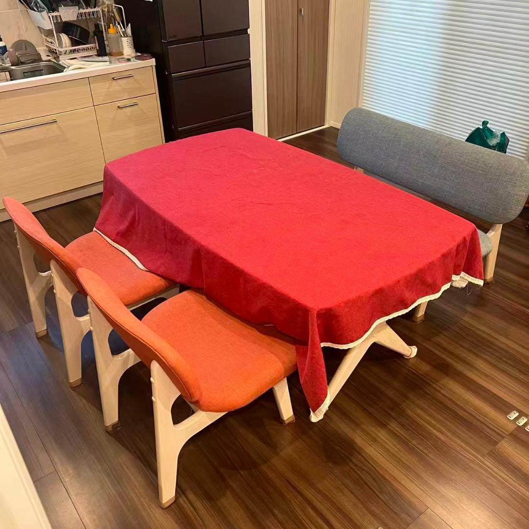 幅160ロータイプリビングダイニングテーブル4点セット